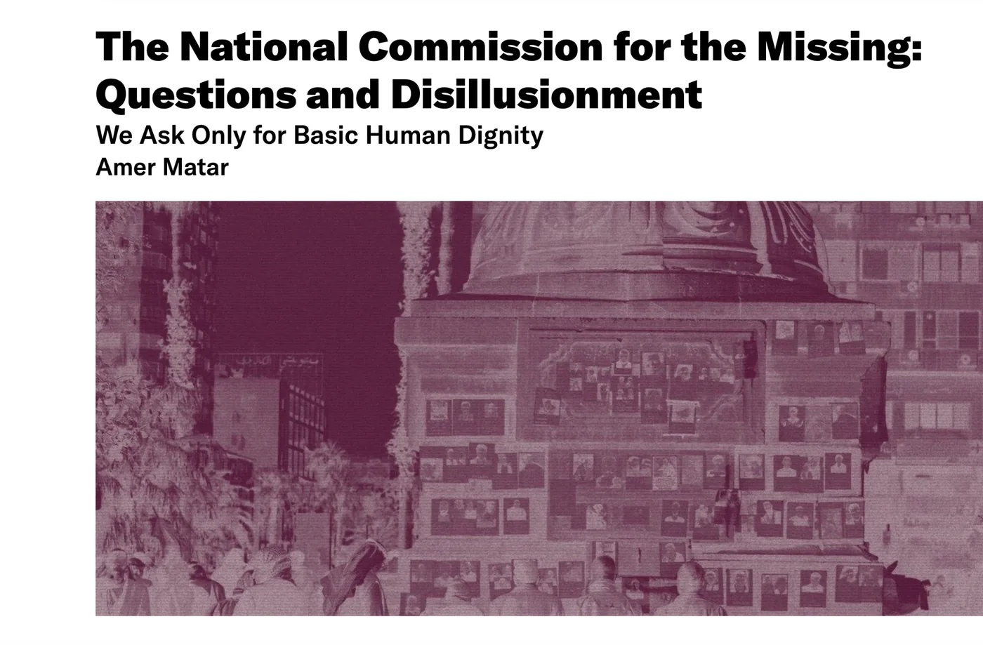 The National Commission for the Missing: Questions and Disillusionment