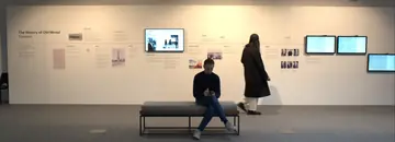 الخط الزمني لتاريخ الموصل القديمة والشاشات الرقمية في معرض اليونسكو
