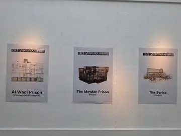 ملصقات دراسات حالة لمواقع احتجاز داعش في Goldsmiths